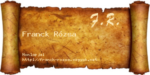 Franck Rózsa névjegykártya